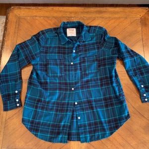 Blue plaid flannel
